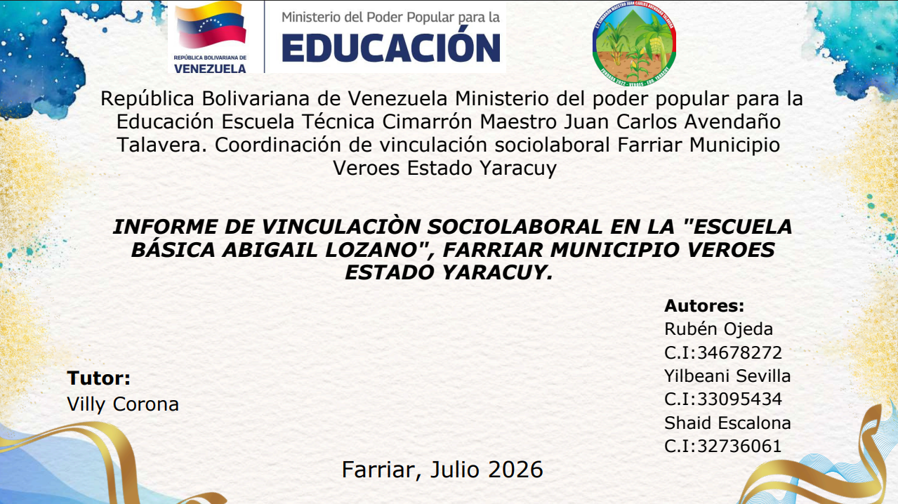 Informe de Vinculación Sociolaboral